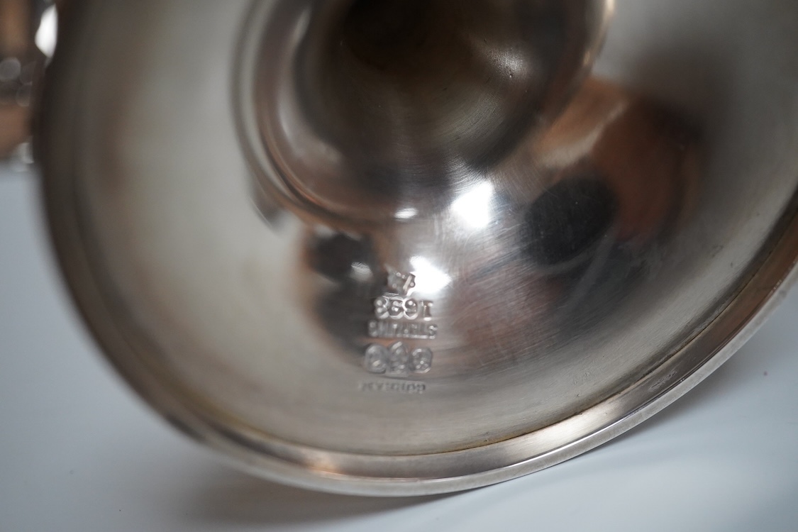 A matched set of six early 20th century North American sterling goblets, four by Gorham, date code for 1927, all with engraved crest, height 16.6cm, 27.3oz.